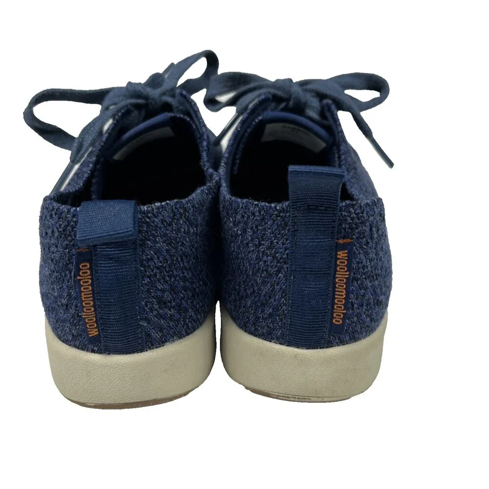 Woolloomooloo‎ EUC Darwin Sneakers Womens 37 Navy Blue Merino Wool Lace Up